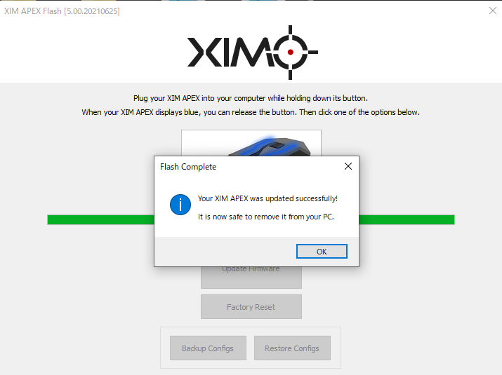 XIM APEX 】最新バージョン ファームウェア20210625 更新手順 - ユキのメモ